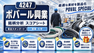 ポバール興業(4247)銘柄分析|株主優待・配当金・高配当株スコアシート