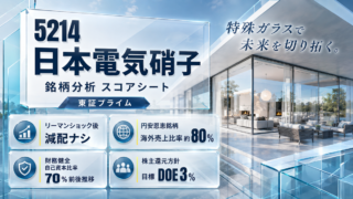 日本電気硝子（5214）銘柄分析｜配当金・高配当株スコアシート